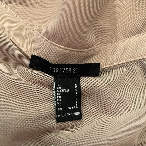 Brand new sheer see through beige button-up shirt with tags - Picture 7 of 7